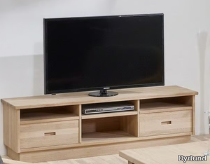 4461S - Low wooden TV cabinet with drawers _ Dyrlund