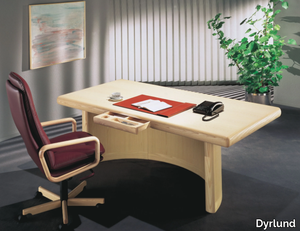 SKYLINE - Rectangular wooden office desk _ Dyrlund