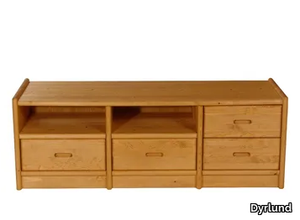 TV cabinet - Wooden TV cabinet with drawers _ Dyrlund