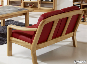 1240A - 2 seater wooden sofa _ Dyrlund