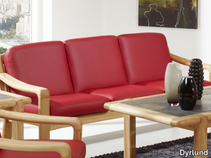 1240A - 3 seater wooden sofa _ Dyrlund