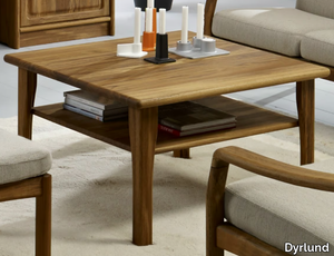 1254 - Square wooden coffee table _ Dyrlund