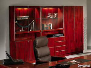 COMMODORE - Tall cherry wood office storage unit _ Dyrlund