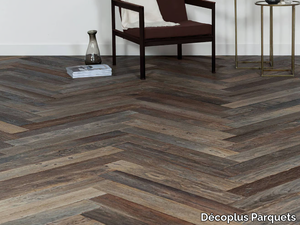 BÂTON ROMPU ORME CENTENAIRE RECYCLÉ - Floating elm parquet _ Décoplus Parquets