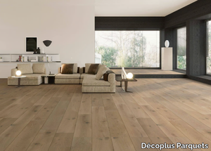 CHATAIGNE - Floating brushed wooden parquet _ Décoplus Parquets