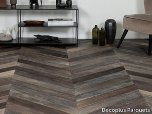 POINT DE HONGRIE ORME CENTENAIRE RECYCLÉ - Floating elm parquet _ Décoplus Parquets