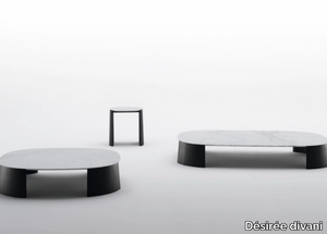 DORVAN - Iroko and marble coffee table _ Désirée divani