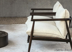 KARIN - Fabric armchair with removable cover with armrests _ Désirée divani