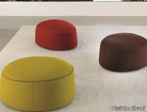 MILOS - Round fabric pouf with removable lining _ Désirée divani