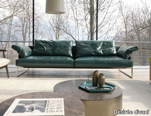 ARLON - 3 seater leather sofa with removable cover _ Désirée divani