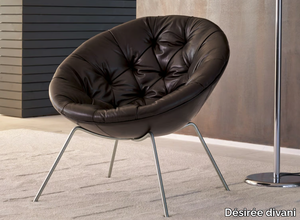 NEST ONE - Leather armchair _ Désirée divani