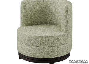 AYDEN - Swivel fabric easy chair _ DÔME DECO