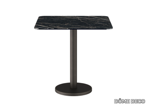 BARI - Square porcelain stoneware and metal table _ DÔME DECO
