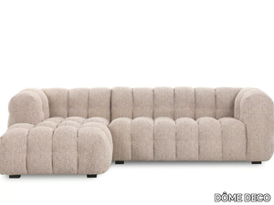 BASEL - Fabric sofa with chaise longue _ DÔME DECO