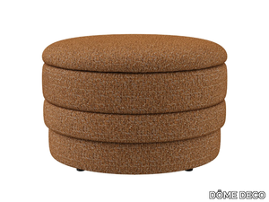 ENZO - Round fabric pouf _ DÔME DECO