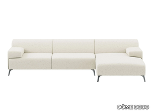 LUGANO - Fabric sofa with chaise longue _ DÔME DECO