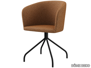 RATIO - Trestle-based swivel fabric chair _ DÔME DECO