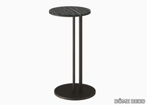 TRENTO - Round porcelain stoneware and metal coffee table _ DÔME DECO