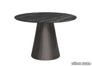 VENETO - Round porcelain stoneware table _ DÔME DECO
