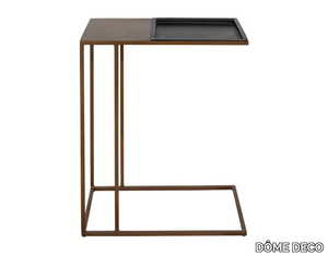 JENA - Metal side table with tray _ DÔME DECO