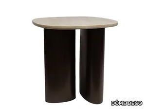 YUMA - Round marble and metal coffee table _ DÔME DECO