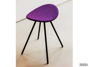 COMA 4L - Low trestle-based fabric stool _ ENEA