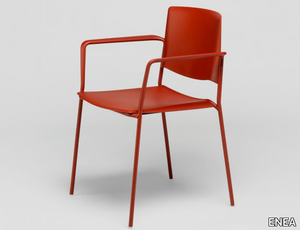 EMA 4L - Stackable polypropylene chair with armrests _ ENEA