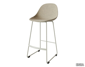 MATE SLEDGE - Stackable barstool with footrest _ ENEA