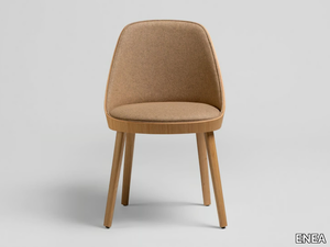 KAIAK - Oak chair with integrated cushion _ ENEA