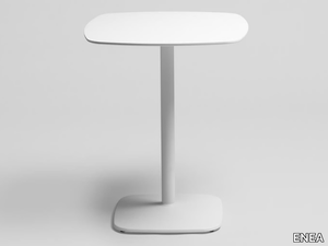 IRON - Square table with steel base and HPL top _ ENEA