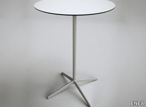 LOTTUS AL - Round table with aluminium base and HPL top _ ENEA