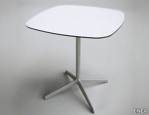 LOTTUS AL - Square table with aluminium base and HPL top _ ENEA