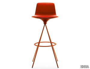 LOTTUS SPIN - Swivel trestle-based polypropylene stool _ ENEA