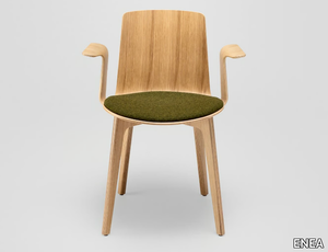 LOTTUS WOOD - Wooden chair with armrests _ ENEA