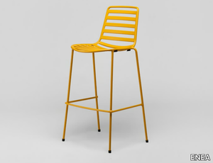 STREET - Steel garden stool with footrest _ ENEA