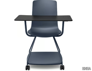 TRAY - Polypropylene training chair with storage space _ ENEA