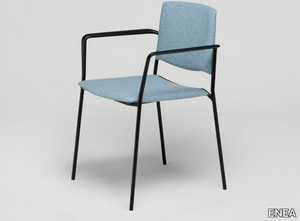 EMA 4L - Stackable upholstered chair with armrests _ ENEA