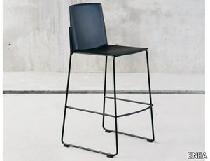 EMA - Sled base high stool with footrest _ ENEA