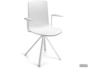 LOTTUS HIGH - Trestle-based polypropylene chair with armrests _ ENEA