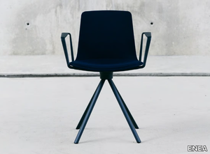 LOTTUS SPIN - Trestle-based chair with armrests _ ENEA