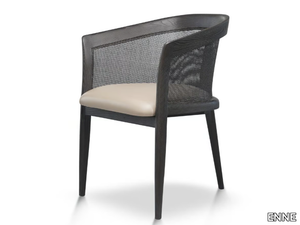 CORDELIA - Upholstered wooden chair with armrests _ ENNE