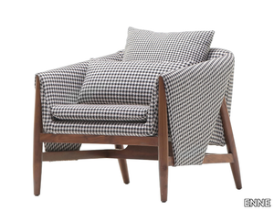 GROSS - Fabric armchair with armrests _ ENNE