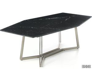 HEXAGON - Marble dining table _ ENNE