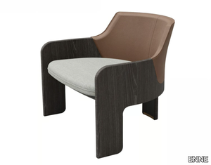 SOUL - Wooden armchair with armrests _ ENNE