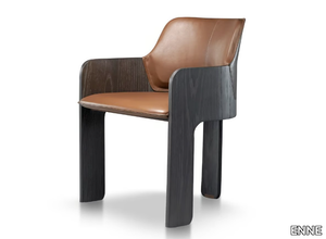 SOUL - Upholstered wooden chair with armrests _ ENNE