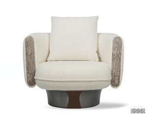 SUSPENCE - Swivel armchair with armrests _ ENNE