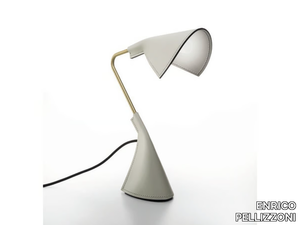 DUFFY - LED tanned leather table lamp _ ENRICO PELLIZZONI