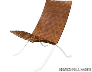 MOOD - Tanned leather armchair _ ENRICO PELLIZZONI