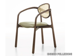 MARLENA - Solid wood and Vienna straw chair with integrated cushion _ ENRICO PELLIZZONI