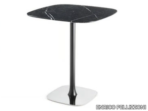 RENDEZ-VOUS - Square marble high table _ ENRICO PELLIZZONI